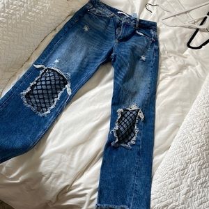 Zara fishnet jeans size 26